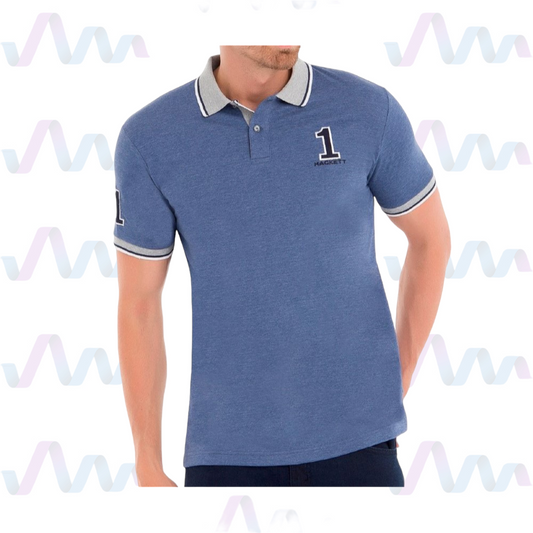 Hackett London Poloshirt Herren Saxblau